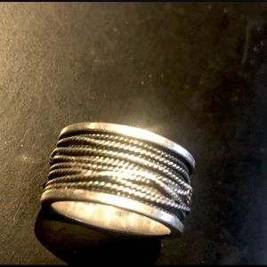 Gorgeous artisan crafted chunky silver ring. 950 stamp. Size 8.